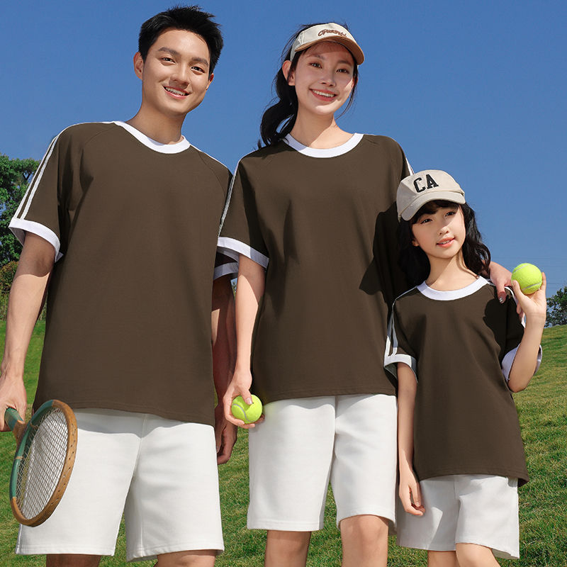 亲子服定制-春夏纯棉亲子短袖亲子套装定制服务